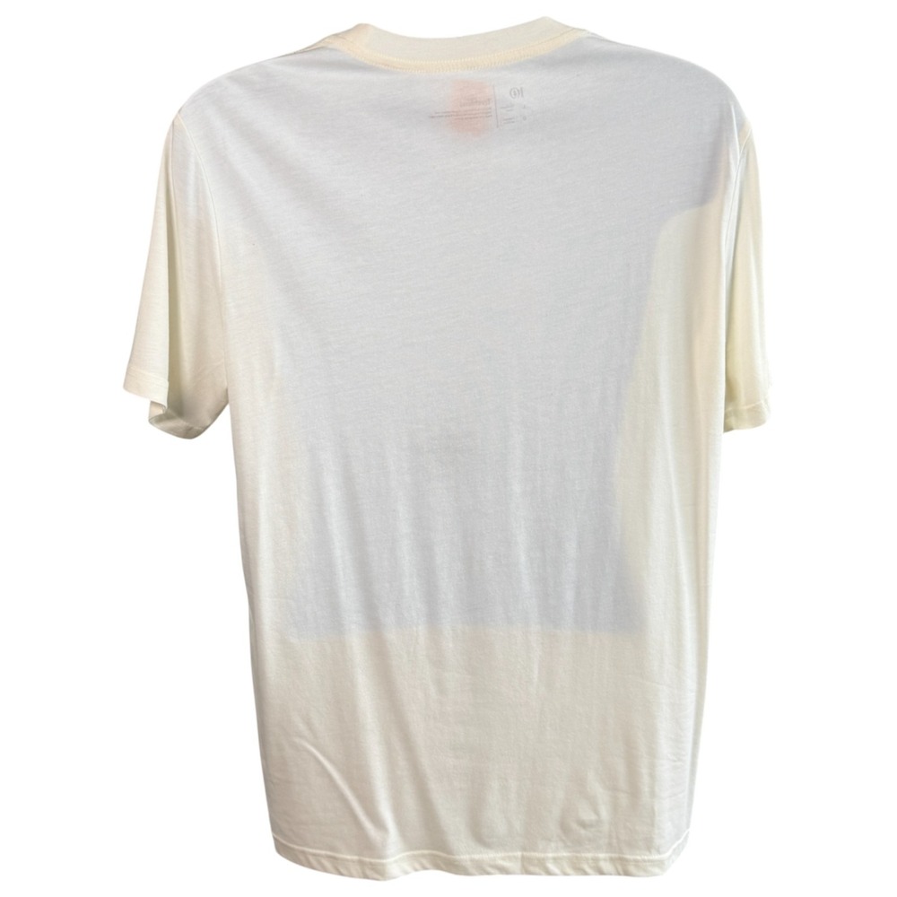Tentree TreeBlend Mens Graphic T-Shirt Sz L Cream Wave‎ Sunset Organic Casual - Picture 4 of 9